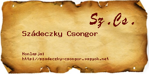 Szádeczky Csongor névjegykártya